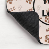 Bruin zakelijk onroerend goed muismat (Hoek)