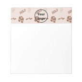 Bruin zakelijk onroerend goed notitieblok (Voorkant)