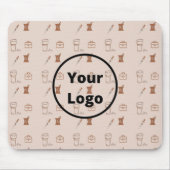 Bruin zakpatroon van apotheken muismat (Voorkant)