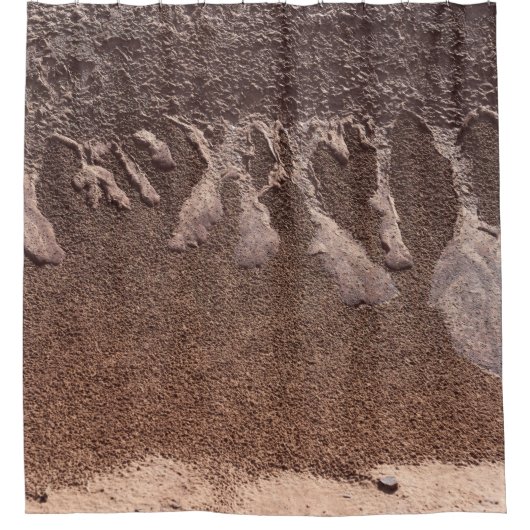 Bruin zand douchegordijn (Voorkant)