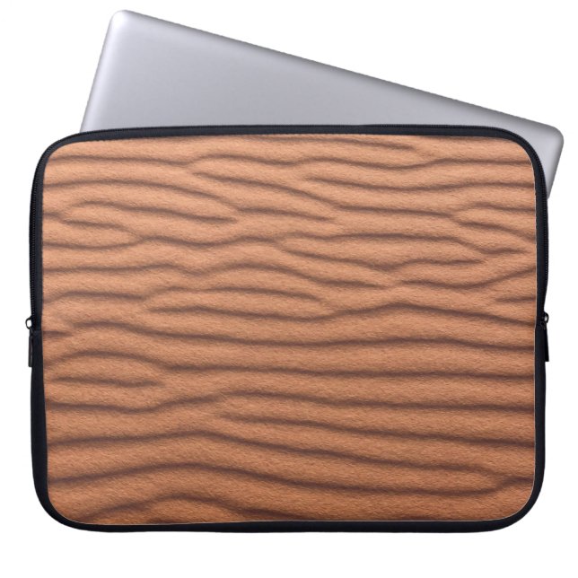 Bruin zand laptop sleeve (Voorkant)