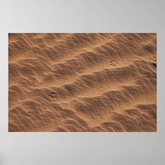 Bruin zand met water overdag poster (Voorkant)