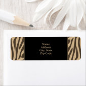 Bruin Zebra Afdrukken met zwart Etiket (Insitu)