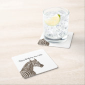 Bruin Zebra Kartonnen Onderzetters (Insitu)