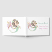 Bruin Zeemeermin Baby shower onder het Zee Gastboe Gastenboek (Volledig)