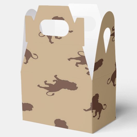 Bruin zilversilhouet bedankdoosjes (Geopend)