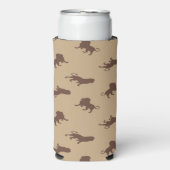 Bruin zilversilhouet seltzer blikjeskoeler (Seltzer Voorkant)