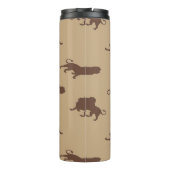 Bruin zilversilhouet thermosbeker (Achterkant)