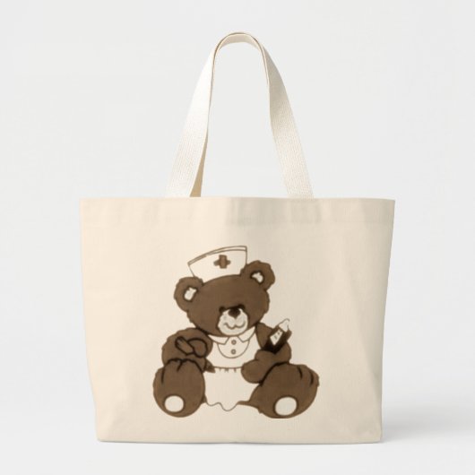 Bruin zure Beer Grote Tote Bag (Voorkant)