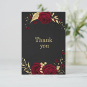 bruin zwart bedankkaart (Staand voorkant)