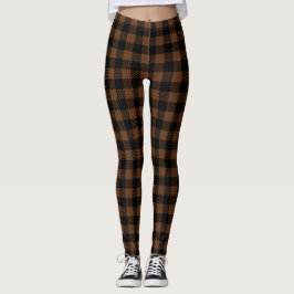 Bruin zwart, berjack Buffalo speldenpatroon Leggings