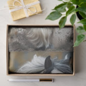 Bruin Zwart Clydesdale Paard Decoupage Tissuepapier (Geschenk)