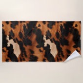 Bruin Zwart Cream Koeienhuid Western Strandlaken (Voorkant)