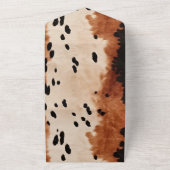 Bruin zwart crème Koeienhuid All In One Uitnodiging (Buitenkant)