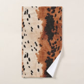 Bruin zwart crème Koeienhuid Bad Handdoek (Handdoek)