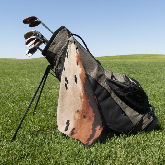 Bruin zwart crème Koeienhuid Golfhanddoek (Groen)