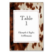 Bruin zwart crème Koeienhuid Kaart (Voorkant)