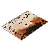 Bruin zwart crème Koeienhuid Notitieboek (Linkerzijde)