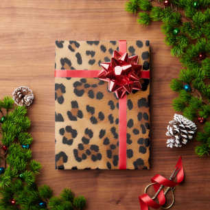 Bruin Zwart Crème Luipaard Print Cadeaupapier