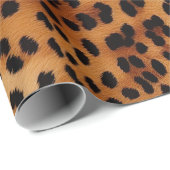 Bruin Zwart Crème Luipaard Print Cadeaupapier (Rol Hoek)