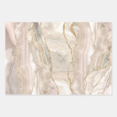 bruin zwart en beige agaat inpakpapier vel (Voorkant 3)