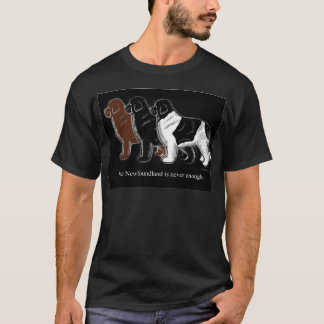 Bruin zwart en bruin Newfoundland T-shirt