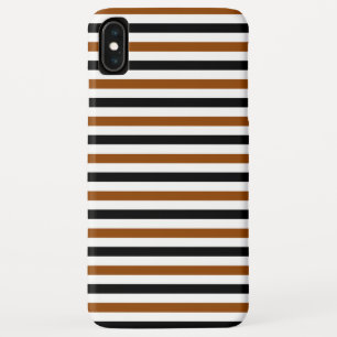 Bruin Zwart en wit strepen ontwerp Case-Mate iPhone Case