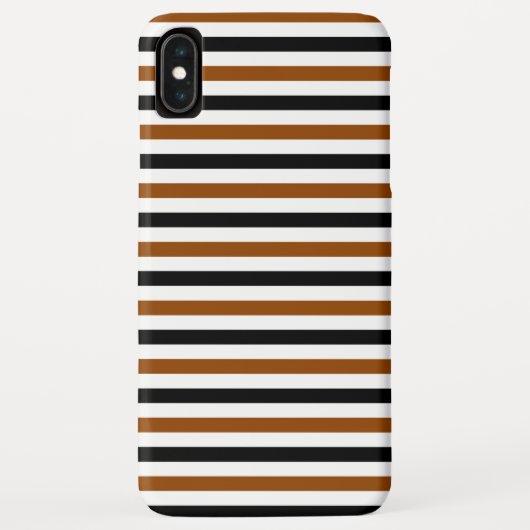 Bruin Zwart en wit strepen ontwerp Case-Mate iPhone Case (Achterkant)