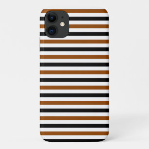 Bruin Zwart en wit strepen ontwerp Case-Mate iPhone Case