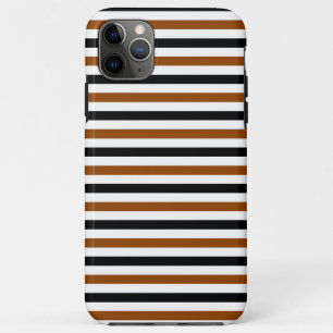 Bruin Zwart en wit strepen ontwerp Case-Mate iPhone Case