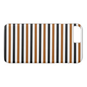 Bruin Zwart en wit strepen ontwerp Case-Mate iPhone Case (Achterkant (Horizontaal))