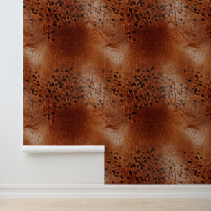 Bruin Zwart Faux Leer Behang