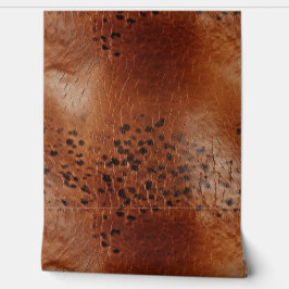 Bruin Zwart Faux Leer Behang