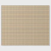 Bruin Zwart Geruit Cadeaupapier (Vlak)