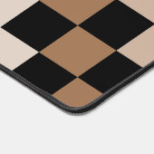 Bruin Zwart geruit Gingham Patroon Bureaumat (Hoek)