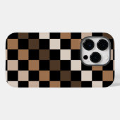 Bruin Zwart geruit Gingham Patroon Case-Mate iPhone Case (Achterkant (horizontaal))