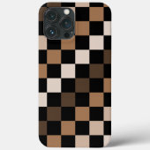 Bruin Zwart geruit Gingham Patroon Case-Mate iPhone Case (Achterkant)
