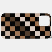Bruin Zwart geruit Gingham Patroon Case-Mate iPhone Case (Achterkant (horizontaal))