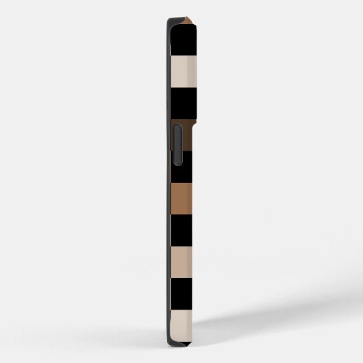 Bruin Zwart geruit Gingham Patroon Case-Mate iPhone Case (Achterkant / Rechts)