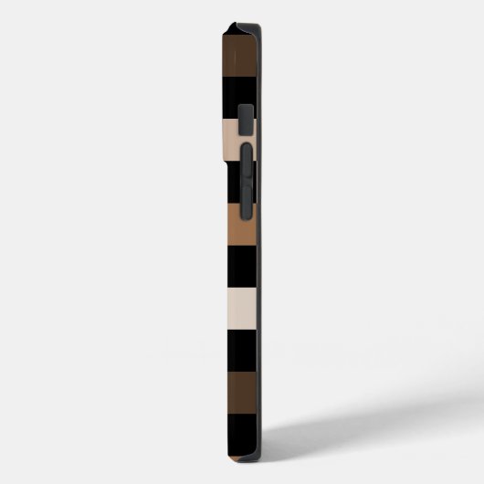 Bruin Zwart geruit Gingham Patroon Case-Mate iPhone Case (Achterkant / Links)