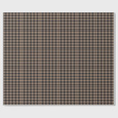 Bruin Zwart Gingham Buffalo Plaid Boerderij Cadeaupapier (Vlak)