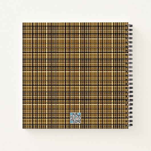 Bruin zwart Gold Pset Sketchbook Bullet Journal Notitieboek (Achterkant)