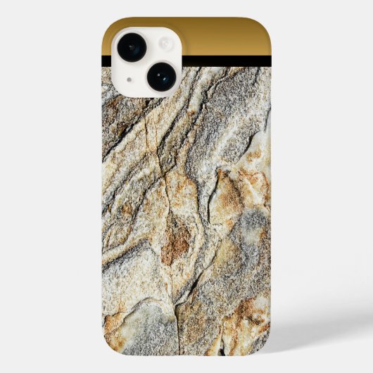 Bruin Zwart Goud Marmeren Patroon iPhone / Android Case-Mate iPhone Case (Achterkant)