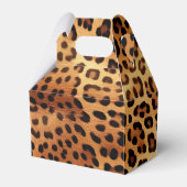 Bruin Zwart Gouden Luipaard Print Bedankdoosjes (Voorkant Zijde)