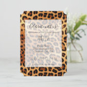 Bruin Zwart Gouden Luipaard Print Kaart (Staand voorkant)