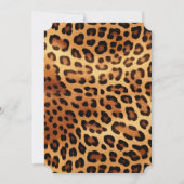 Bruin Zwart Gouden Luipaard Print Kaart (Achterkant)