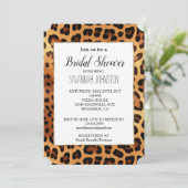 Bruin Zwart Gouden Luipaard Print Kaart (Staand voorkant)