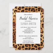 Bruin Zwart Gouden Luipaard Print Kaart (Voorkant)