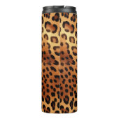 Bruin Zwart Gouden Luipaard Print Thermosbeker (Achterkant)