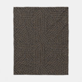Bruin zwart grijs abstract fleece deken (Voorkant)